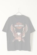   Vintage HARLEY DAVIDSON BIKERS RULES EAGLE DOUBLESIDE TEE{-BAA}