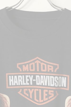 画像2:  {SOLD} Vintage HARLEY DAVIDSON BIKERS RULES EAGLE DOUBLESIDE TEE{-BAA}
