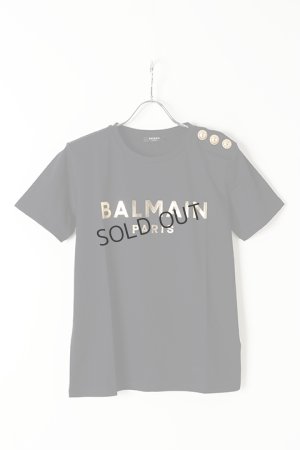 画像1: {SOLD}BALMAIN バルマン BF2 T-SHIRTS 3B METALLIC LOGO{0101350I414-EAD-BJS}