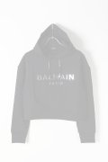   BALMAIN バルマン BF2 C&S HOODIE SHORT LOGO{0103792I419-EAC-BJS}