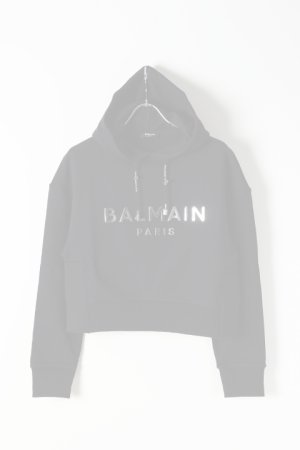 画像1:   BALMAIN バルマン BF2 C&S HOODIE SHORT LOGO{0103792I419-EAC-BJS}