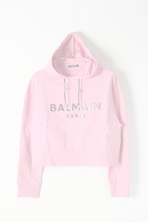 画像1:   BALMAIN バルマン BF2 C&S HOODIE SHORT LOGO{0103792I419-OAT-BJS}