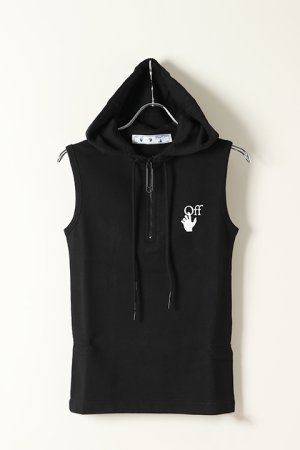 画像1: Off-white オフホワイト MAKER HOODIE TANK{0MAC010R21FLE001-BK-BAS}