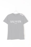   BALMAIN バルマン BF1 T-SHIRTS SS 3 BTN METALLIC LOGO{0111350I366-EAC-BJS}