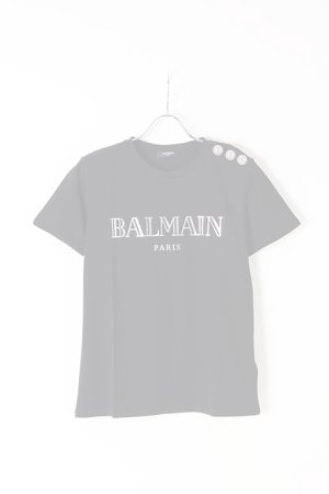 画像1:   BALMAIN バルマン BF1 T-SHIRTS SS 3 BTN METALLIC LOGO{0111350I366-EAC-BJS}