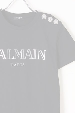 画像2:   BALMAIN バルマン BF1 T-SHIRTS SS 3 BTN METALLIC LOGO{0111350I366-EAC-BJS}