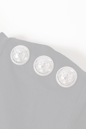 画像4:   BALMAIN バルマン BF1 T-SHIRTS SS 3 BTN METALLIC LOGO{0111350I366-EAC-BJS}