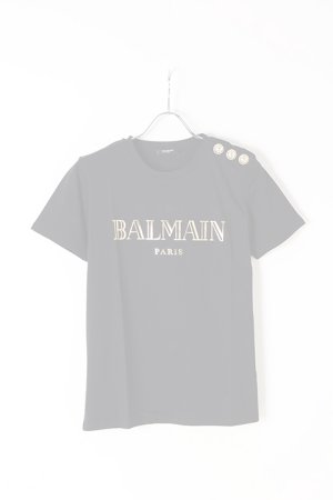 画像1:   BALMAIN バルマン BF1 T-SHIRTS SS 3 BTN METALLIC LOGO{0111350I366-EAD-BJS}