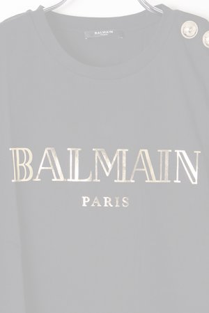 画像3:   BALMAIN バルマン BF1 T-SHIRTS SS 3 BTN METALLIC LOGO{0111350I366-EAD-BJS}