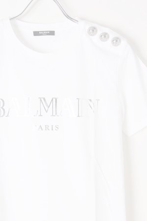 画像2:   BALMAIN バルマン BF1 T-SHIRTS SS 3 BTN METALLIC LOGO{0111350I366-GAC-BJS}