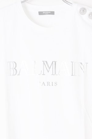 画像3:   BALMAIN バルマン BF1 T-SHIRTS SS 3 BTN METALLIC LOGO{0111350I366-GAC-BJS}
