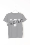 {SOLD}BALMAIN バルマン BF1 T-SHIRTS SS 3 BTN FLOCKY LOGO{0111350I386-EAB-BJS}