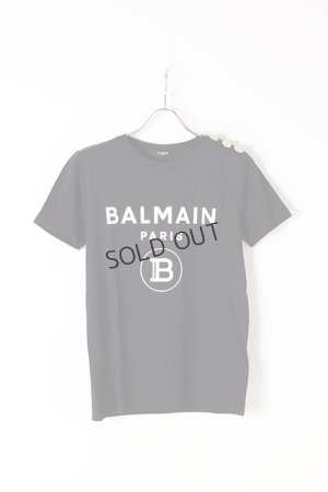 画像1: {SOLD}BALMAIN バルマン BF1 T-SHIRTS SS 3 BTN FLOCKY LOGO{0111350I386-EAB-BJS}