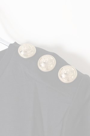 画像4:   BALMAIN バルマン BF1 T-SHIRTS SS 3 BTN FLOCKY LOGO{0111350I386-EAB-BJS}