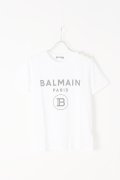   BALMAIN バルマン BF1 T-SHIRTS SS 3 BTN FLOCKY LOGO{0111350I386-GAB-BJS}