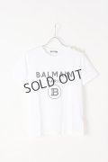 {SOLD}BALMAIN バルマン BF1 T-SHIRTS SS 3 BTN FLOCKY LOGO{0111350I386-GAB-BJS}