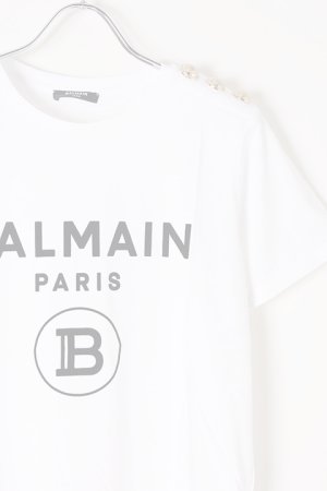 画像2:   BALMAIN バルマン BF1 T-SHIRTS SS 3 BTN FLOCKY LOGO{0111350I386-GAB-BJS}