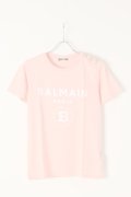   BALMAIN バルマン BF1 T-SHIRTS SS 3 BTN FLOCKY LOGO{0111350I386-OAJ-BJS}