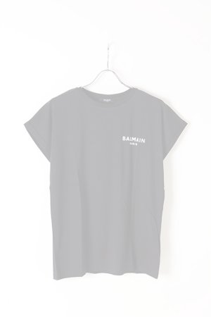 画像1:   BALMAIN バルマン BF1 T-SHIRTS FLOCKY S-LOGO{0111351I382-EAB-BJS}
