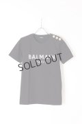 {SOLD}BALMAIN バルマン BF1 T-SHIRTS SS 3 BTN EMBROIDERY LOGO{0111553P036-EAB-BJS}