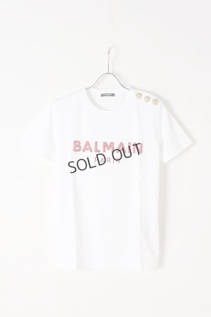 画像1: {SOLD}BALMAIN バルマン BF1 T-SHIRTS SS 3 BTN EMBROIDERY LOGO{0111553P036-GBQ-BJS}