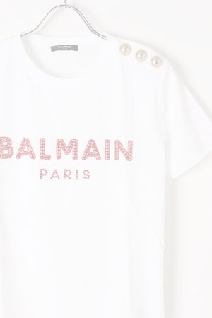 画像2:   BALMAIN バルマン BF1 T-SHIRTS SS 3 BTN EMBROIDERY LOGO{0111553P036-GBQ-BJS}