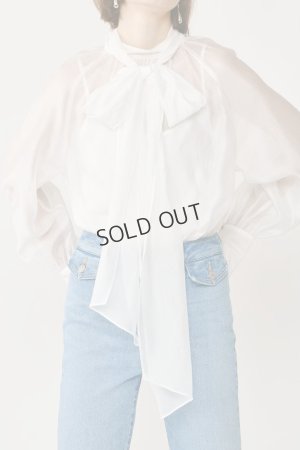 画像2: グレースコンチネンタル｜GRACE CONTINENTAL  シアーボウタイブラウス{-BES}