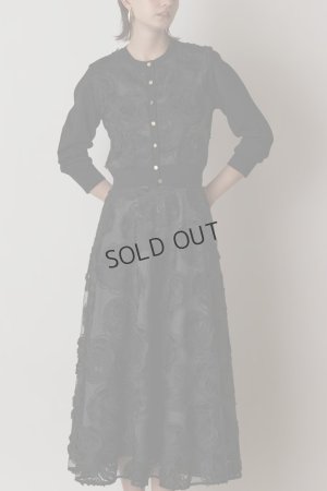 画像2: {SOLD}グレースコンチネンタル｜GRACE CONTINENTAL  ローズ刺繍ニットカーディガン{-BES}