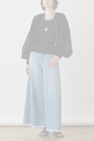 画像2:  {SOLD} グレースコンチネンタル｜GRACE CONTINENTAL  シアーニットバルーンジャケット{-BES}