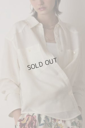 画像2: {SOLD}グレースコンチネンタル｜GRACE CONTINENTAL  シアー2wayウエスタンシャツ{-BES}