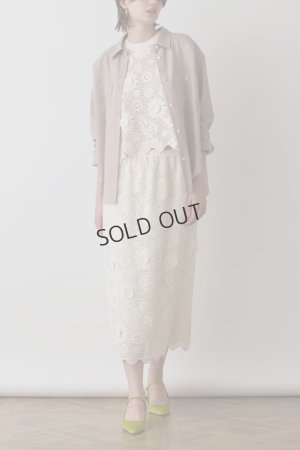 画像4: {SOLD}グレースコンチネンタル｜GRACE CONTINENTAL  シアー2wayウエスタンシャツ{-BES}