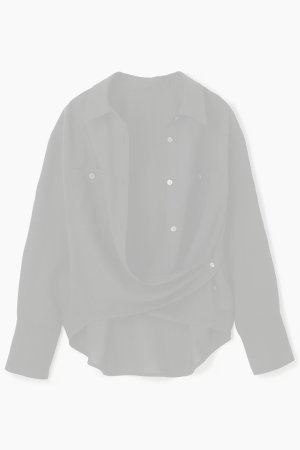 画像9:   グレースコンチネンタル｜GRACE CONTINENTAL  シアー2wayウエスタンシャツ{-BES}