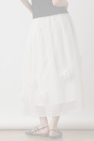 画像4:  {SOLD} グレースコンチネンタル｜GRACE CONTINENTAL  メッシュフラワースカート{-BES}