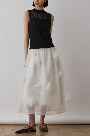 画像5: 【 30%OFF 会員様限定プレセール｜38,500円→26,950円】 グレースコンチネンタル｜GRACE CONTINENTAL  メッシュフラワースカート{-BES}