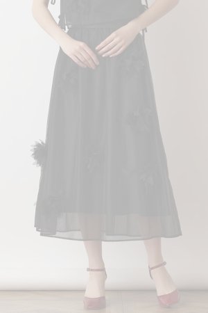 画像1:  {SOLD} グレースコンチネンタル｜GRACE CONTINENTAL  メッシュフラワースカート{-BES}