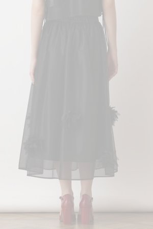 画像3:  {SOLD} グレースコンチネンタル｜GRACE CONTINENTAL  メッシュフラワースカート{-BES}