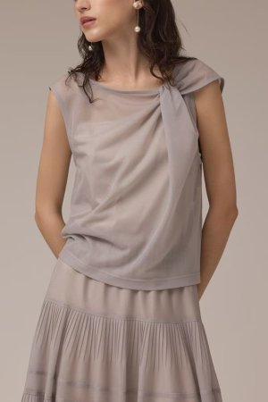 画像1: グレースコンチネンタル｜GRACE CONTINENTAL  オーガンドレープトップ{-BEA}