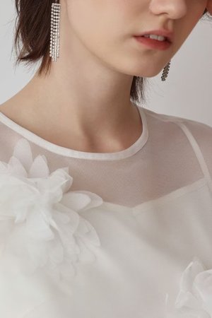 画像4: グレースコンチネンタル｜GRACE CONTINENTAL  メッシュフラワートップ{-BES}