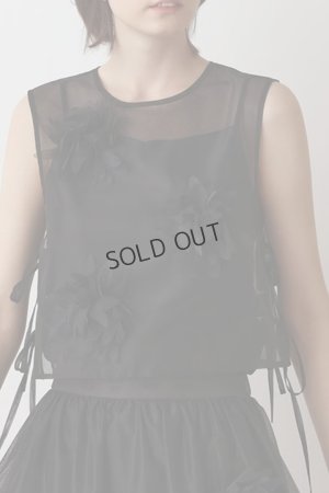 画像1: {SOLD}グレースコンチネンタル｜GRACE CONTINENTAL  メッシュフラワートップ{-BES}