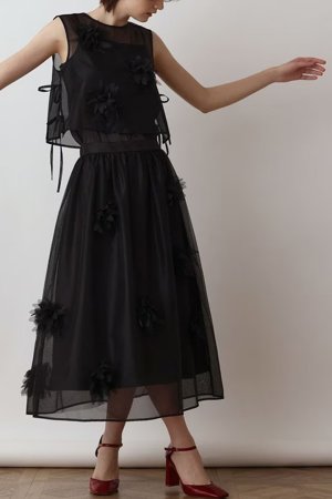 画像4: 【 30%OFF 会員様限定プレセール｜26,400円→18,480円】 グレースコンチネンタル｜GRACE CONTINENTAL  メッシュフラワートップ{-BES}