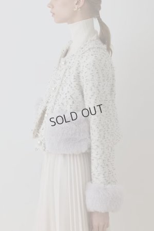 画像2: {※取り寄せ不可}グレースコンチネンタル｜GRACE CONTINENTAL  ツイードコンビジャケット{-BEA}