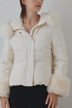 画像4: グレースコンチネンタル｜GRACE CONTINENTAL  エコファーショートダウンジャケット{-BEA}