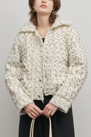 画像1: グレースコンチネンタル｜GRACE CONTINENTAL  ツイードダウンジャケット{-BFS}