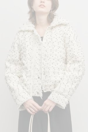 画像1:  {SOLD} グレースコンチネンタル｜GRACE CONTINENTAL  ツイードダウンジャケット{-BFS}