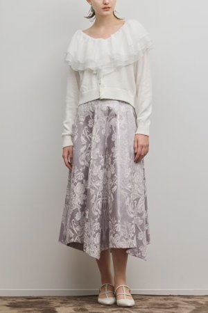 画像2: グレースコンチネンタル｜GRACE CONTINENTAL  オーナメントジャガードハンカチヘムスカート{-BFS}