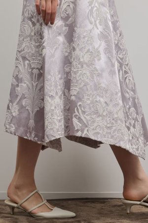 画像9: グレースコンチネンタル｜GRACE CONTINENTAL  オーナメントジャガードハンカチヘムスカート{-BFS}