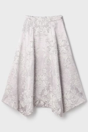 画像10: グレースコンチネンタル｜GRACE CONTINENTAL  オーナメントジャガードハンカチヘムスカート{-BFS}