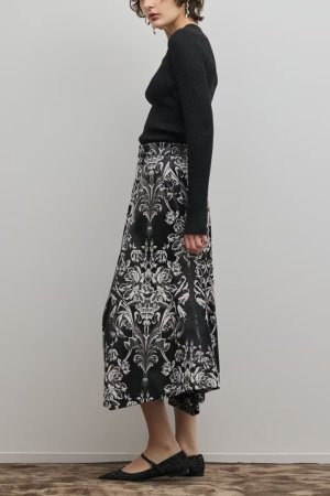 画像3: グレースコンチネンタル｜GRACE CONTINENTAL  オーナメントジャガードハンカチヘムスカート{-BFS}