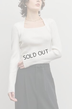 画像1: グレースコンチネンタル｜GRACE CONTINENTAL  スクエアリブニットトップ{-BFS}