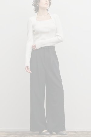 画像2:  {SOLD} グレースコンチネンタル｜GRACE CONTINENTAL  スクエアリブニットトップ{-BFS}